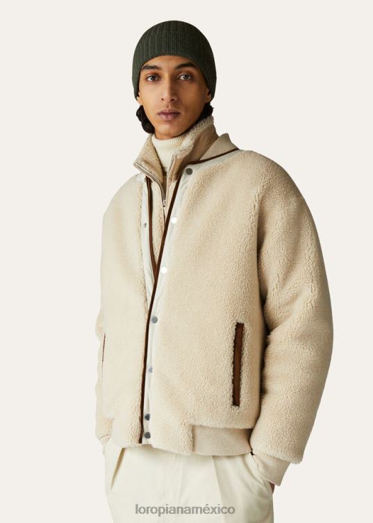 Loro Piana hombres chaqueta bomber arosa amchoor blanco (a0bo) 2FPNR773