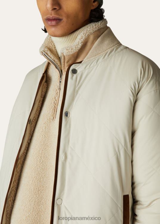 Loro Piana hombres chaqueta bomber arosa amchoor blanco (a0bo) 2FPNR773