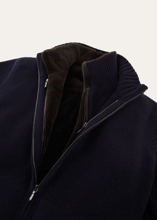 Loro Piana hombres chaqueta bomber colman negro/gris melange (m047) 2FPNR819