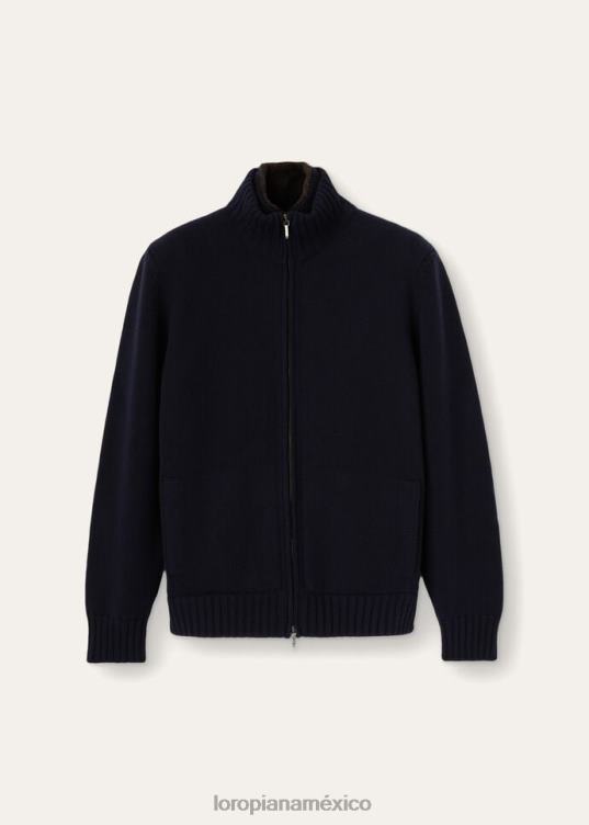 Loro Piana hombres chaqueta bomber colman negro/gris melange (m047) 2FPNR819