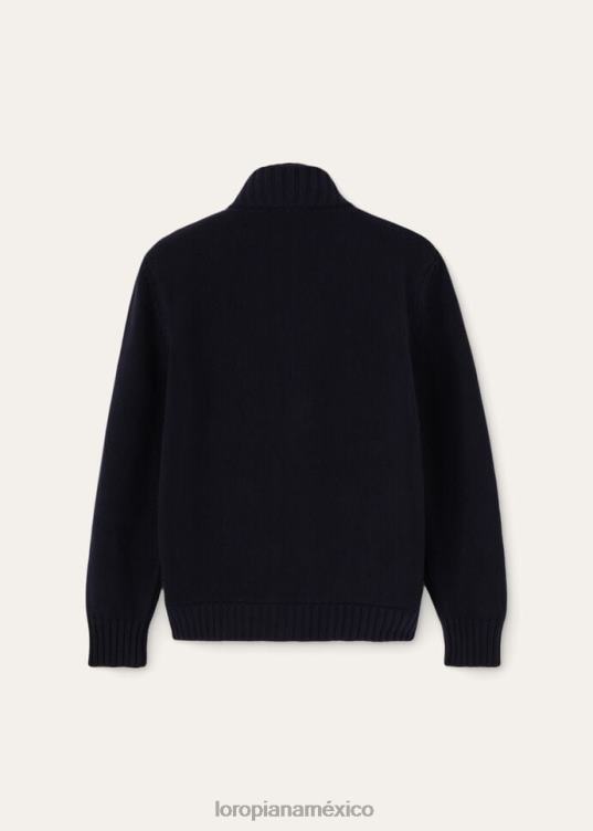 Loro Piana hombres chaqueta bomber colman negro/gris melange (m047) 2FPNR819