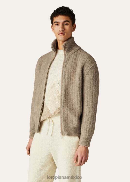 Loro Piana hombres chaqueta bomber envolvente marrón (d0cc) 2FPNR769