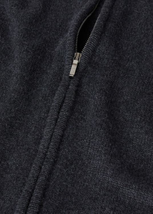 Loro Piana hombres chaqueta bomber parksville negro/gris melange (m047) 2FPNR826