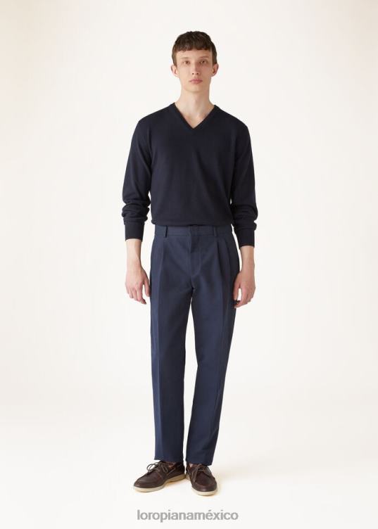 Loro Piana hombres cuello en v clásico mezcla natural (a001) 2FPNR834