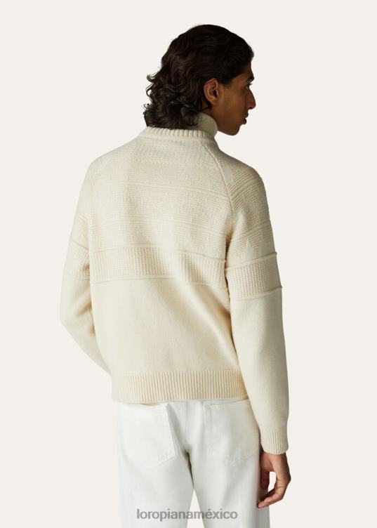 Loro Piana hombres cuello redondo aletsch turrón (1230) 2FPNR758