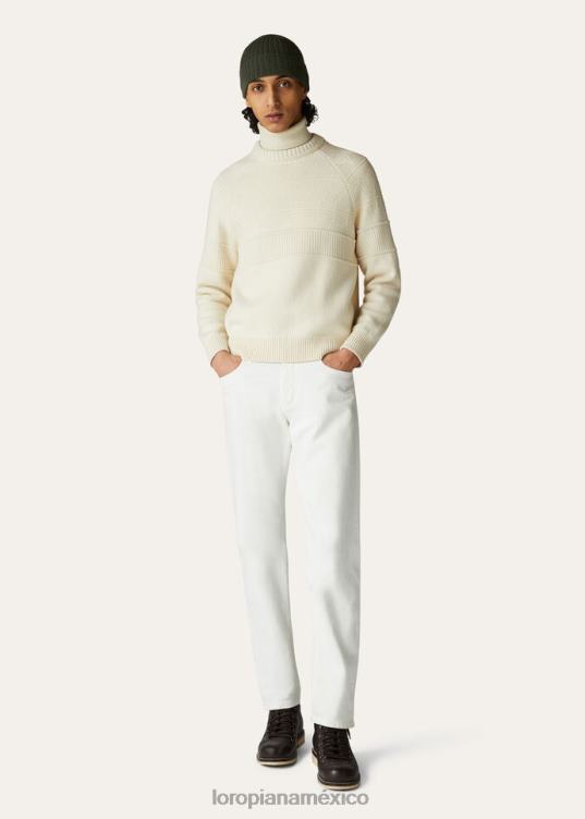 Loro Piana hombres cuello redondo aletsch turrón (1230) 2FPNR758