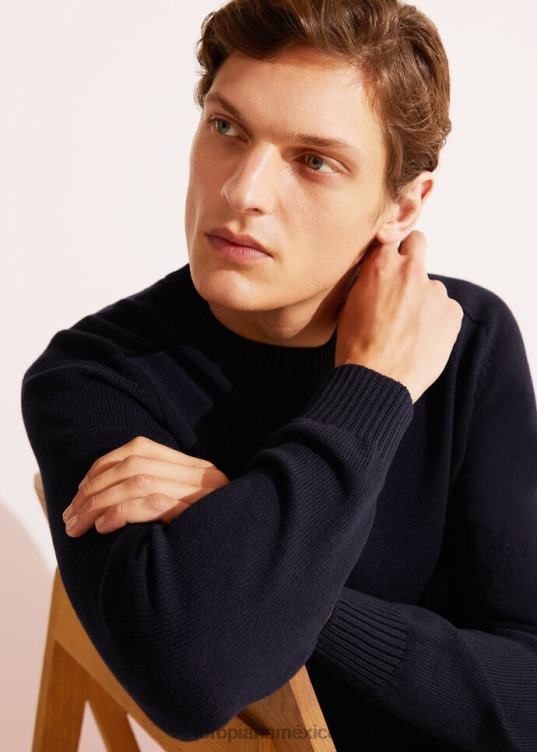 Loro Piana hombres cuello redondo warwik azul marino (w000) 2FPNR792