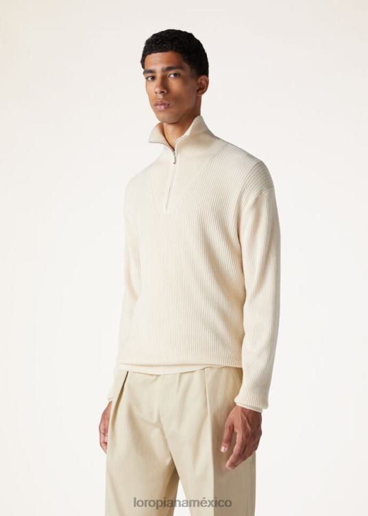 Loro Piana hombres cuello simulado akan cremoso (a0eo) 2FPNR751