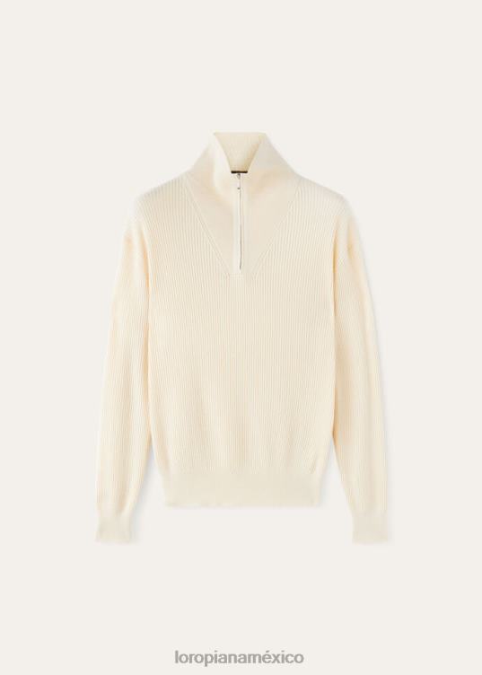 Loro Piana hombres cuello simulado akan cremoso (a0eo) 2FPNR751