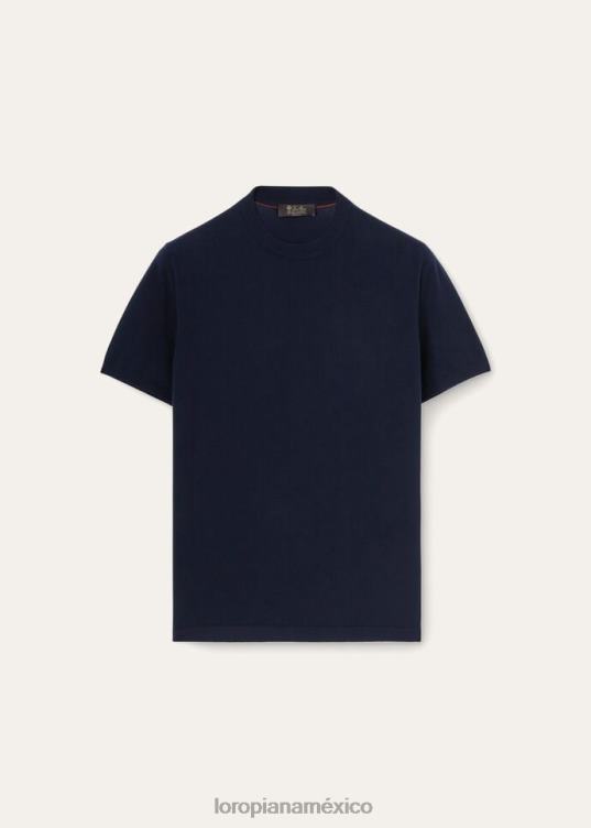 Loro Piana hombres el regalo de reyes cuello redondo azul marino (w000) 2FPNR795