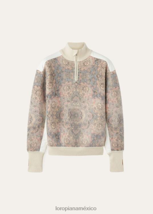 Loro Piana hombres jersey silvaplana azul+laurel coral+polvo de nuez moscada (t1h5) 2FPNR774