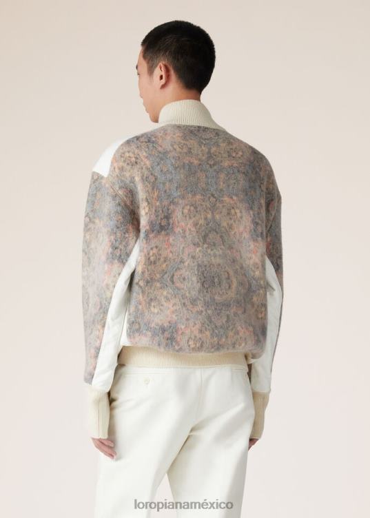 Loro Piana hombres jersey silvaplana azul+laurel coral+polvo de nuez moscada (t1h5) 2FPNR774