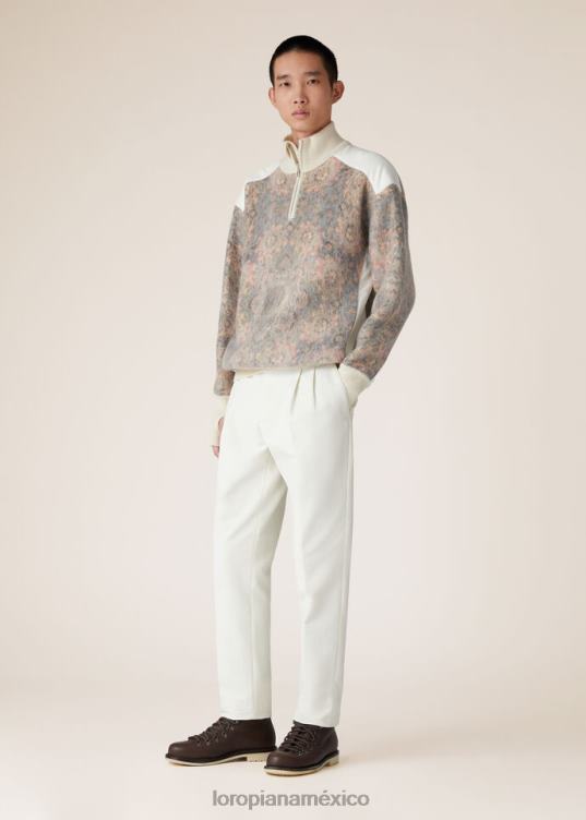 Loro Piana hombres jersey silvaplana azul+laurel coral+polvo de nuez moscada (t1h5) 2FPNR774