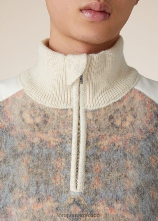 Loro Piana hombres jersey silvaplana azul+laurel coral+polvo de nuez moscada (t1h5) 2FPNR774