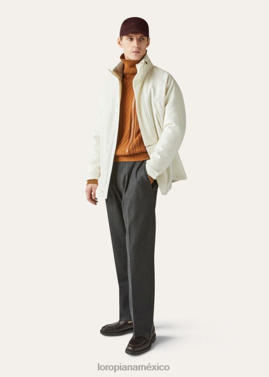 Loro Piana hombres suéter de cuello alto vicuña oscura natural (e09y) 2FPNR807