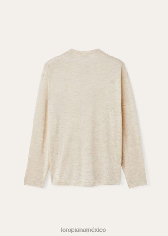 Loro Piana hombres suéter serafino blanco ópalo (a0f0) 2FPNR754