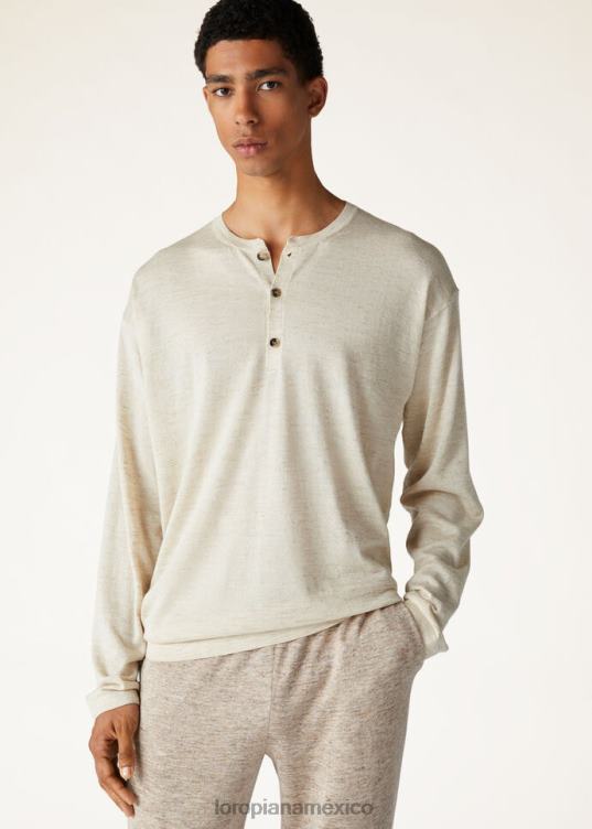 Loro Piana hombres suéter serafino blanco ópalo (a0f0) 2FPNR754