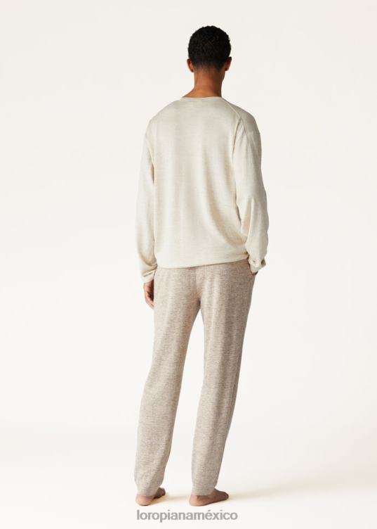 Loro Piana hombres suéter serafino blanco ópalo (a0f0) 2FPNR754