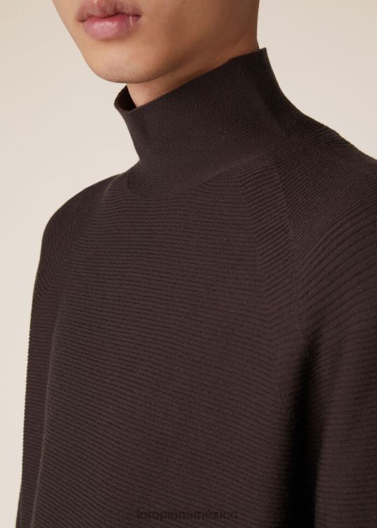 Loro Piana hombres suéter tipo con cuello de tortuga góndola marrón (h0fd) 2FPNR1207