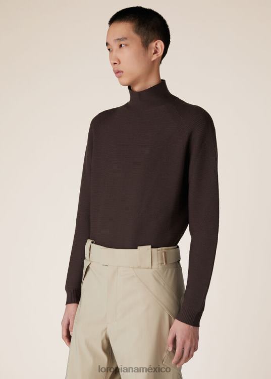 Loro Piana hombres suéter tipo con cuello de tortuga góndola marrón (h0fd) 2FPNR1207