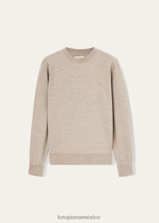 Loro Piana hombres sudadera capullo marfil vainilla (106i) 2FPNR767