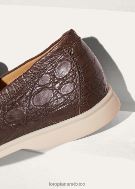 Loro Piana hombres mocasín de paseo de verano gris cálido (md84) 2FPNR1389