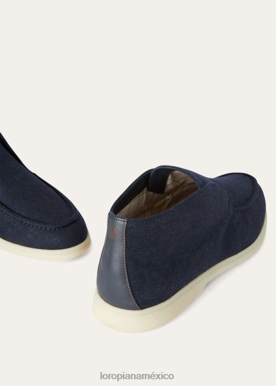 Loro Piana hombres mocasines abiertos azul profundo (w0so) 2FPNR1388