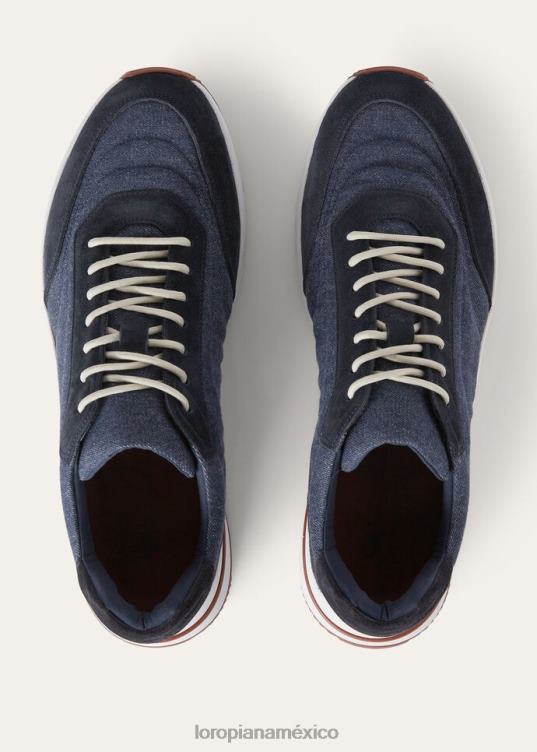 Loro Piana hombres zapatillas fin de semana evo oleada azul (w13k) 2FPNR1413
