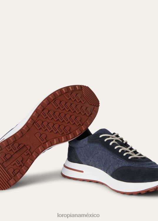 Loro Piana hombres zapatillas fin de semana evo oleada azul (w13k) 2FPNR1413