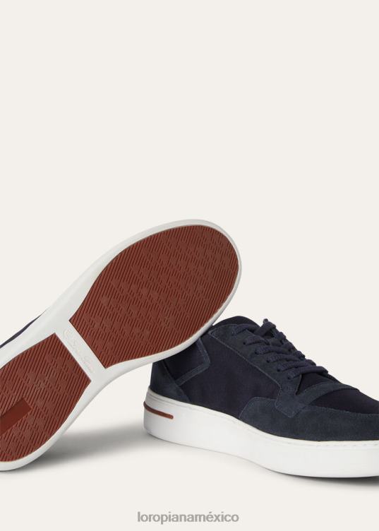 Loro Piana hombres zapatillas newport azul marino (w000) 2FPNR1410