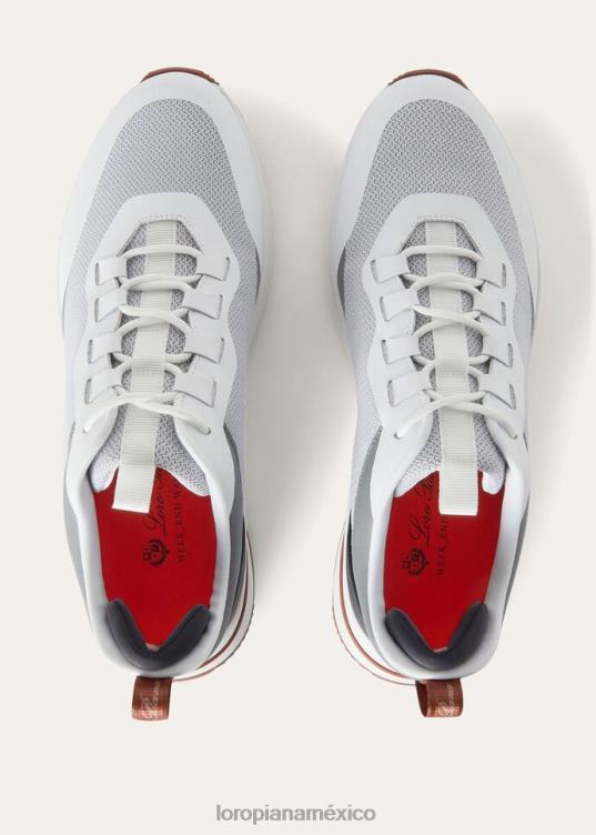 Loro Piana hombres zapatillas para caminar de fin de semana gris escarcha (f3du) 2FPNR1433