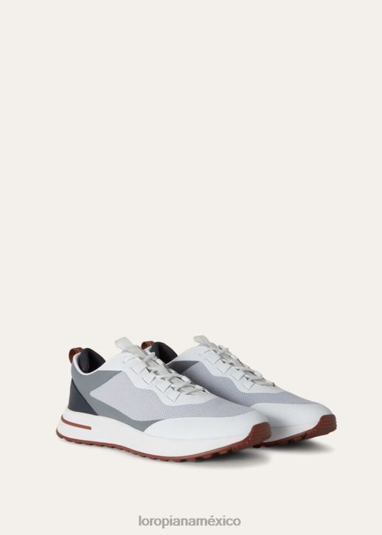 Loro Piana hombres zapatillas para caminar de fin de semana gris escarcha (f3du) 2FPNR1433