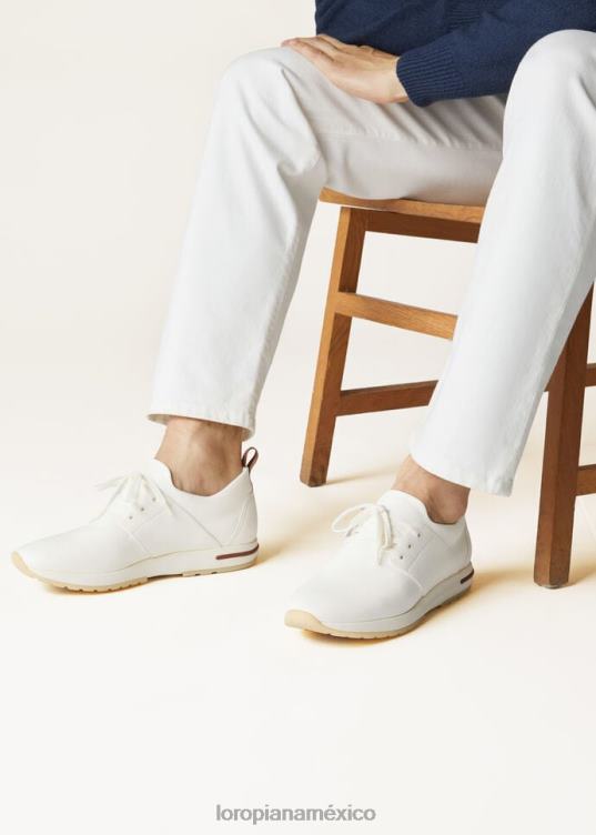 Loro Piana hombres zapatillas sin cordones 360 flexy walk blanco (1000) 2FPNR1417