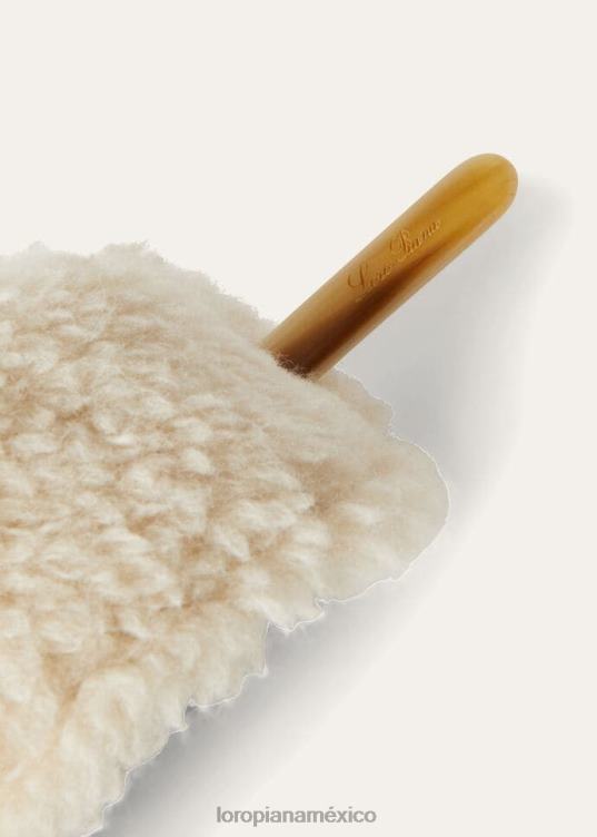 Loro Piana mujer pasador capullo kasha/papel antiguo (b3th) 2FPNR643