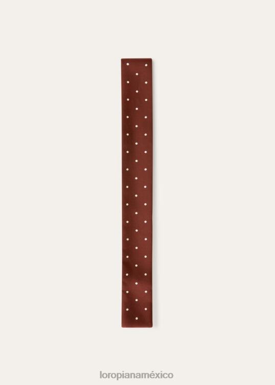 Loro Piana mujer banda de corbata pois burdeos intenso/blanco (t1g8) 2FPNR580