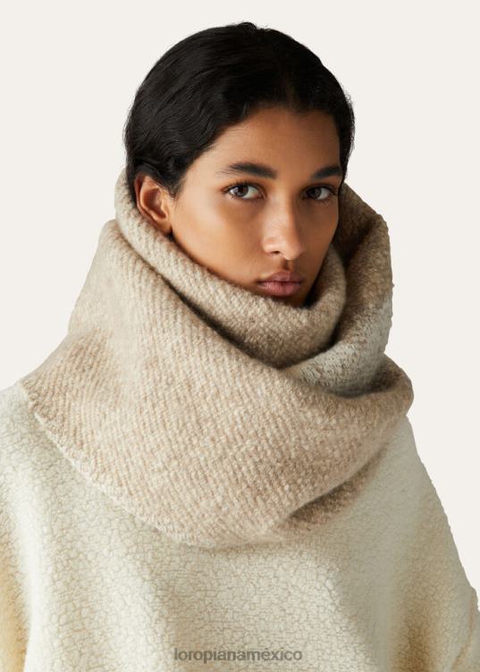 Loro Piana mujer bufanda capullo melaza marrón/natural/turrón (f5ih) 2FPNR542