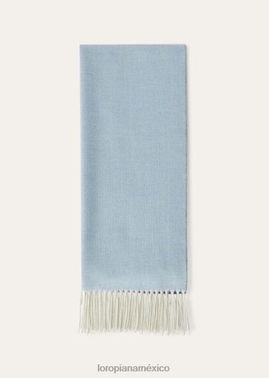 Loro Piana mujer bufanda de dos tonos manteca de karité/crema de avellanas (c03i) 2FPNR529