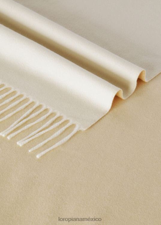 Loro Piana mujer bufanda de dos tonos manteca de karité/crema de avellanas (c03i) 2FPNR544