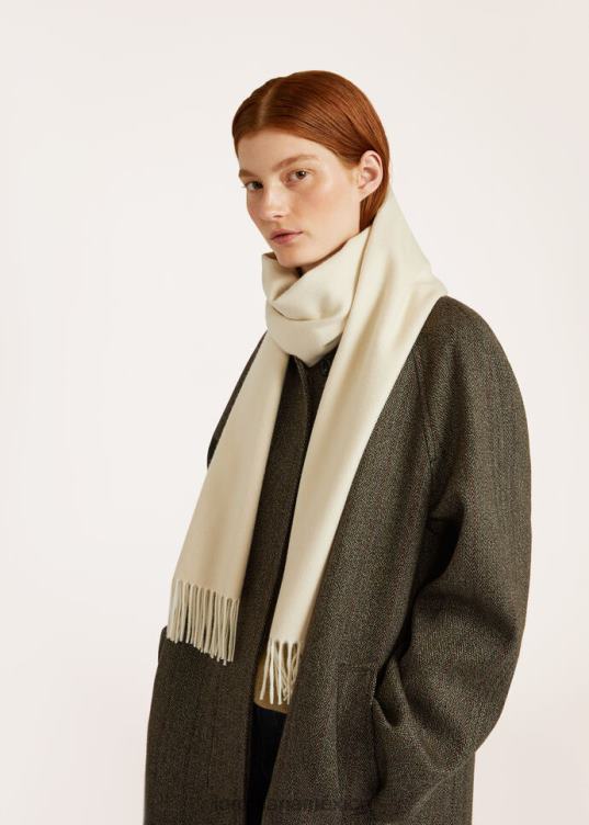 Loro Piana mujer bufanda de dos tonos manteca de karité/crema de avellanas (c03i) 2FPNR544