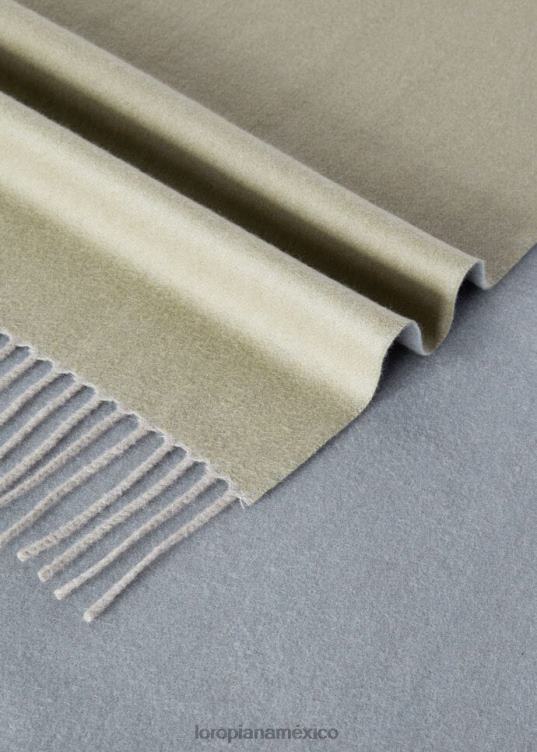 Loro Piana mujer bufanda de dos tonos manteca de karité/crema de avellanas (c03i) 2FPNR551