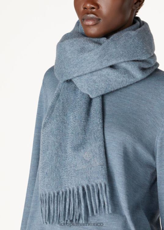 Loro Piana mujer bufanda grande unita blanco (1000) 2FPNR528