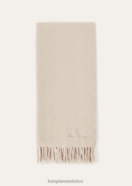 Loro Piana mujer bufanda grande unita blanco (1000) 2FPNR531