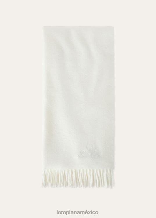 Loro Piana mujer bufanda grande unita blanco (1000) 2FPNR547