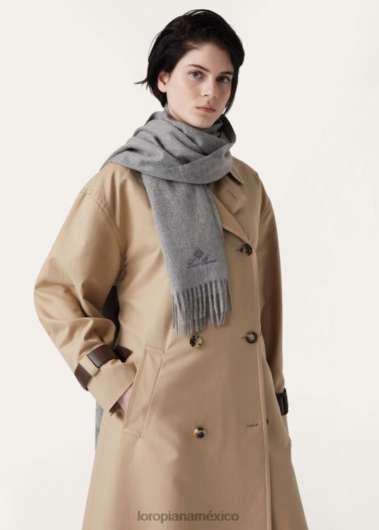 Loro Piana mujer bufanda grande unita blanco (1000) 2FPNR550