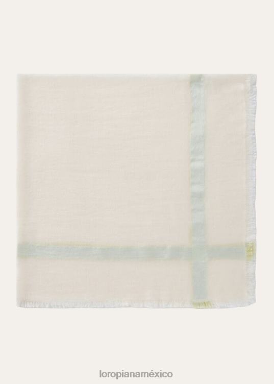 Loro Piana mujer bufanda maxi carre arcoiris flor de almendro/cinta de primavera (f4fn) 2FPNR525