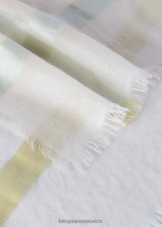 Loro Piana mujer bufanda maxi carre arcoiris flor de almendro/cinta de primavera (f4fn) 2FPNR525