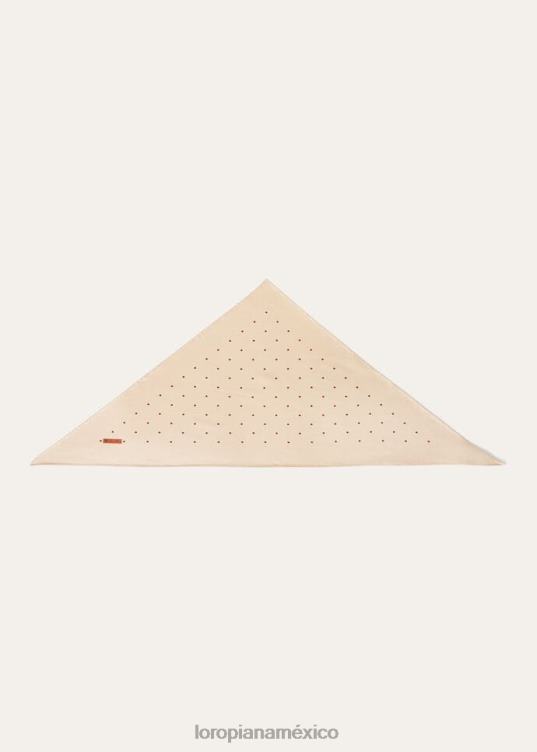 Loro Piana mujer bufanda triangular burdeos intenso/blanco (t1g8) 2FPNR512