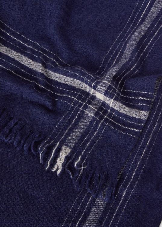 Loro Piana mujer estola de seto shanghai azul/semilla (f5pz) 2FPNR565