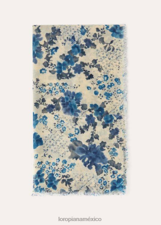 Loro Piana mujer ojos azules robaron ojos azules flores/marfil (t1is) 2FPNR559