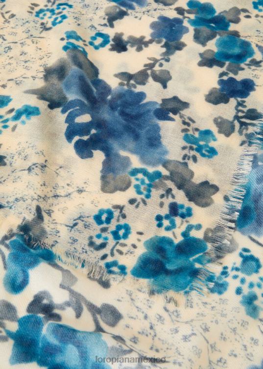 Loro Piana mujer ojos azules robaron ojos azules flores/marfil (t1is) 2FPNR559